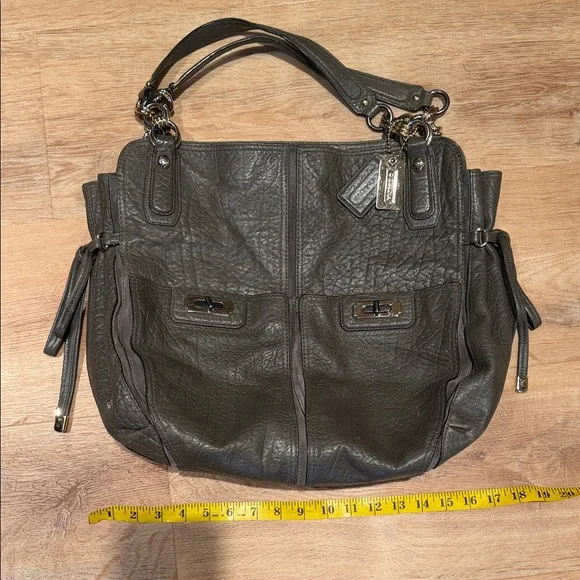 Coach Leather Shoulder Bag with Chain Handles - Picture 6 of 6